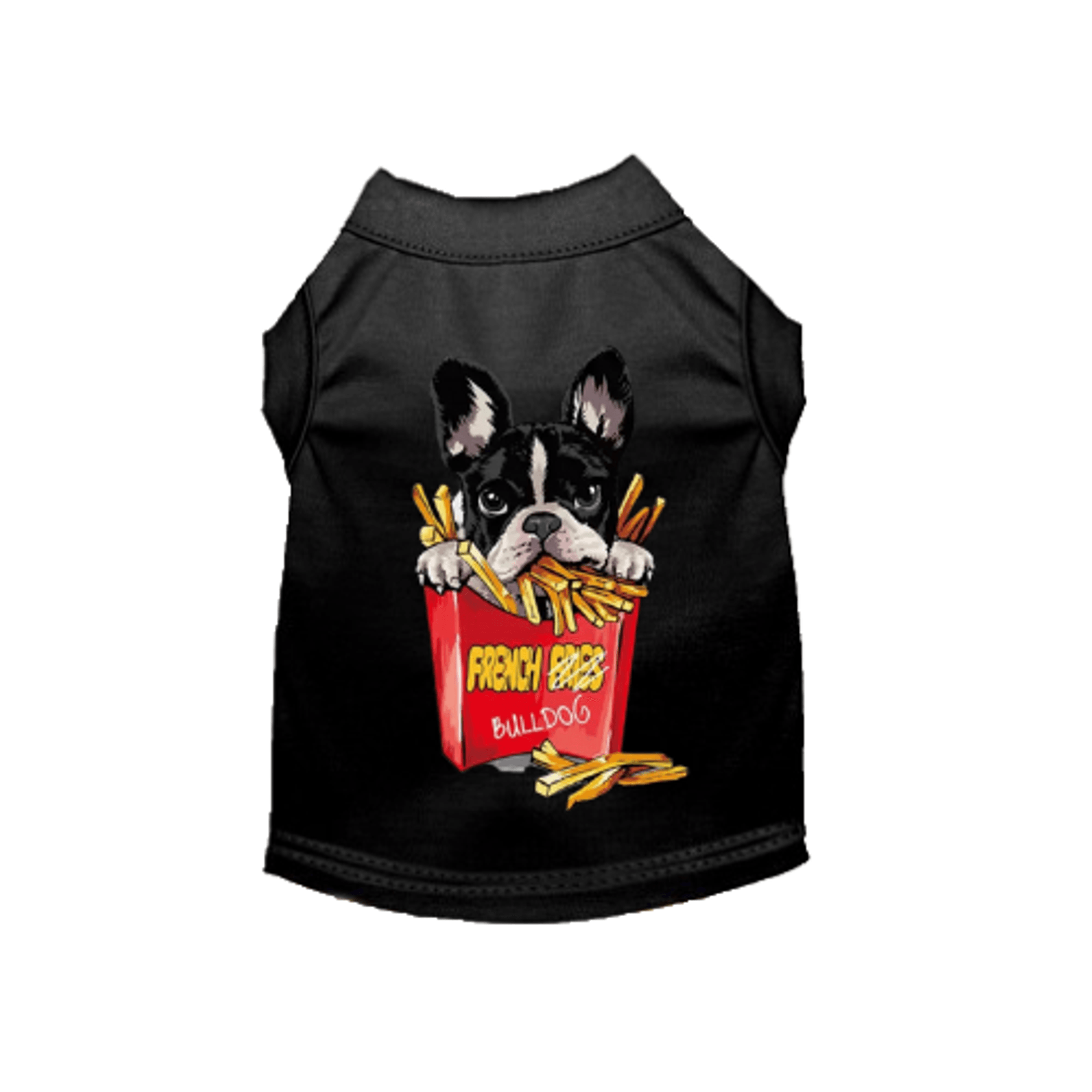 Ruffled Sleeveless Dog Shirt & Dress - Frenchie Fries Collection-28