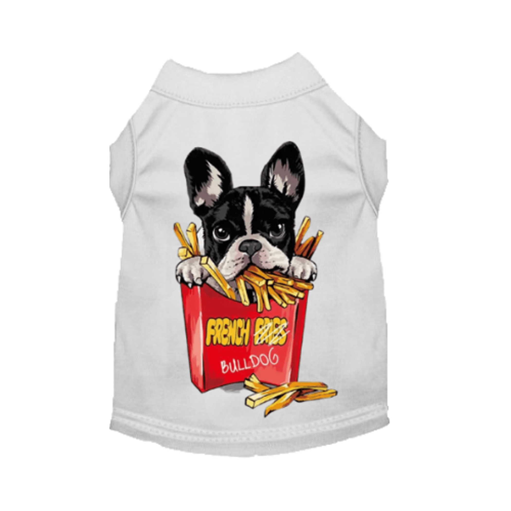 Ruffled Sleeveless Dog Shirt & Dress - Frenchie Fries Collection-36
