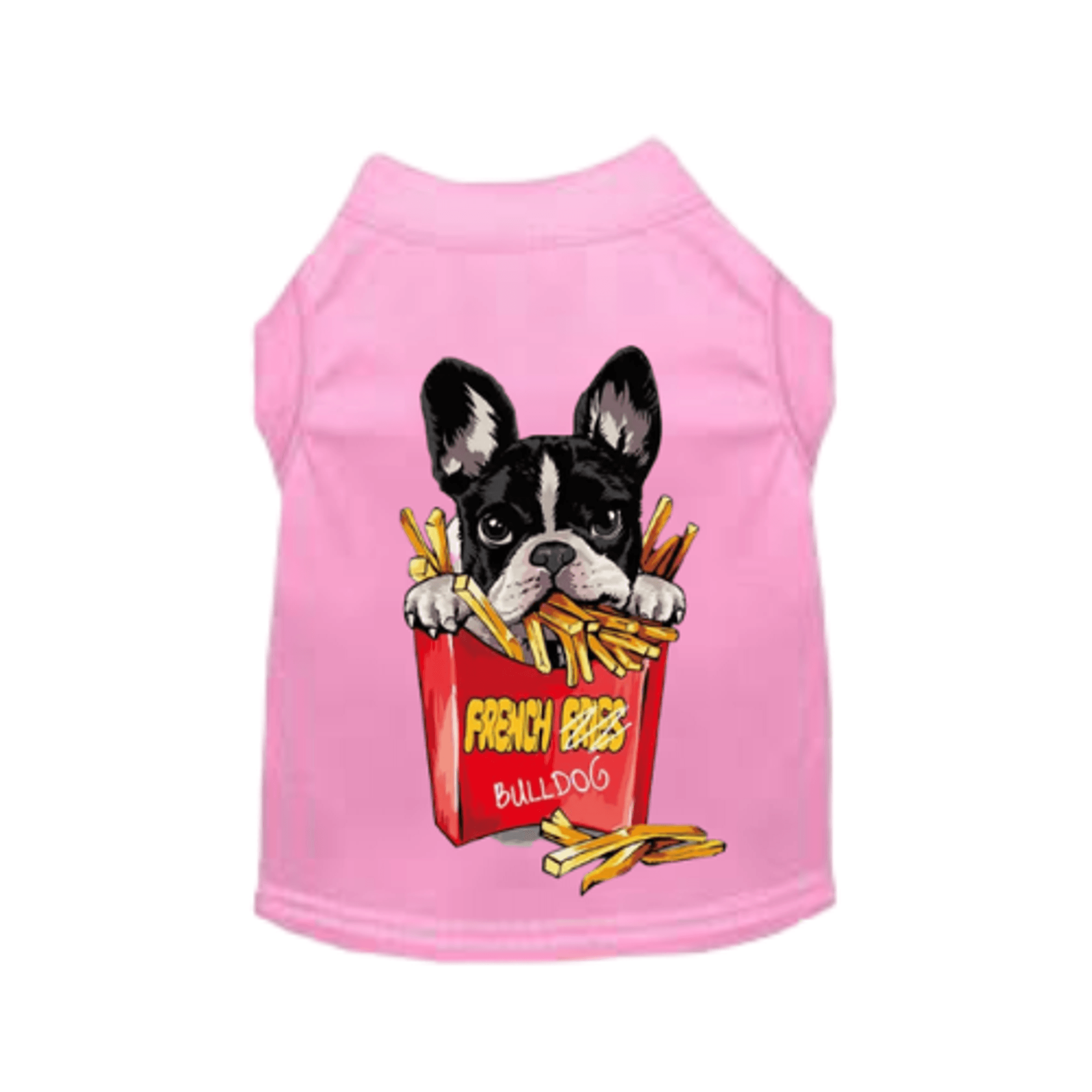 Ruffled Sleeveless Dog Shirt & Dress - Frenchie Fries Collection-40