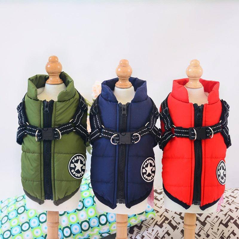 Winter Adventure Dog Coat: Waterproof, Harness-Compatible, And Stylish Pet Clothing-0