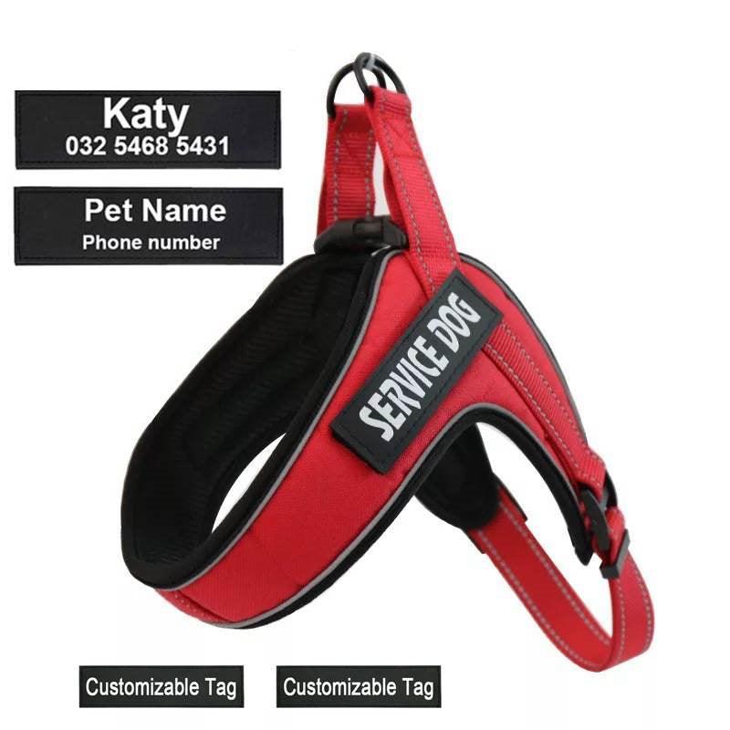 Breathable Reflective Dog Harness Vest With Customizable Velcro Design-0