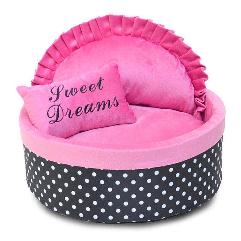 Cozy Polka Dot Dog Kennel And Cat Nest - Autumn And Winter Collection-1
