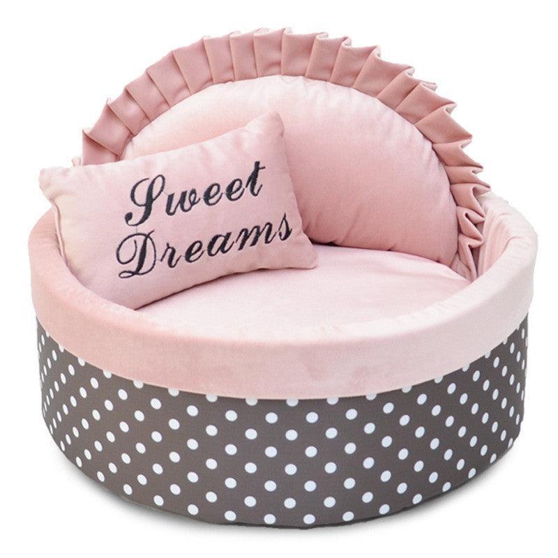 Cozy Polka Dot Dog Kennel And Cat Nest - Autumn And Winter Collection-2