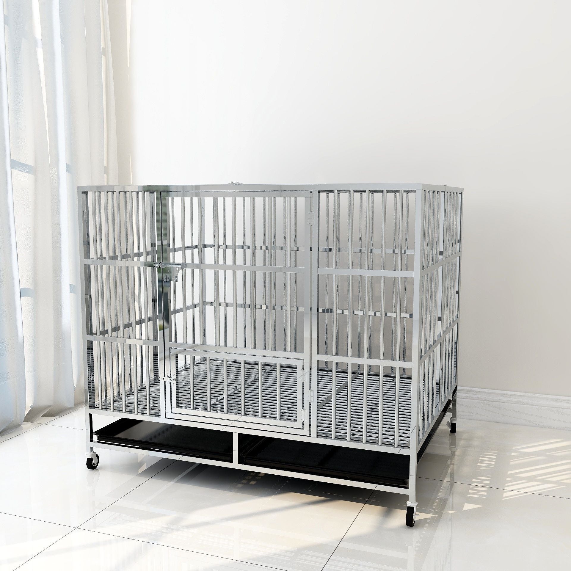 Stainless Steel Dog Cage-7
